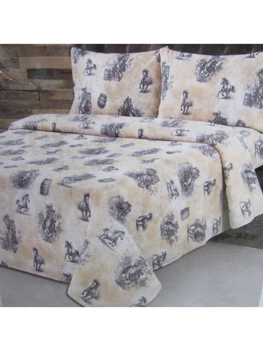 Western Linen Barrel Racing Western Horse Sheet Set